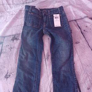 Frayed bottom front pocket jeans